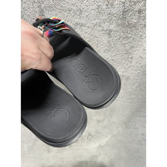 Chaco Women’s Size 7 Chillos Slide Sandals Tie-Dye Black Comfort Water Shoes - Picture 8 of 9